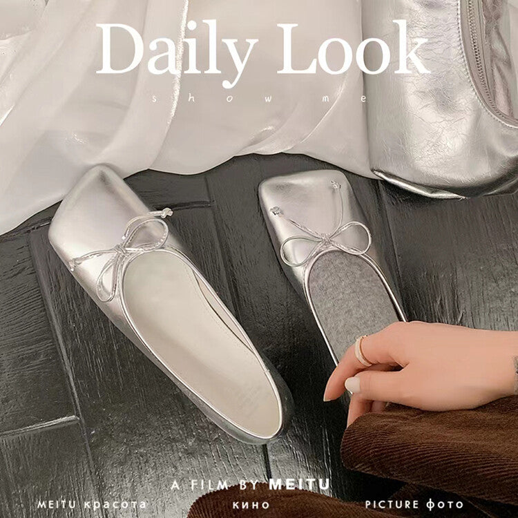Karin Luna In Stock Spot Goods  Hurry up and grab this hot item!！Square-Toed Flat Granny Shoes
