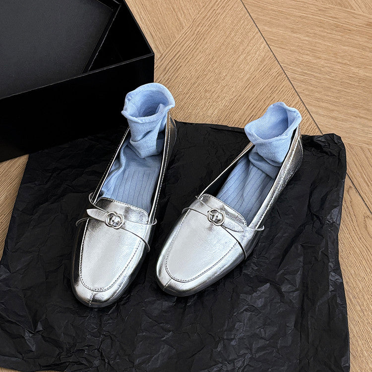 Karin Luna In Stock Spot Goods Basic Versatile British Style Single Shoes