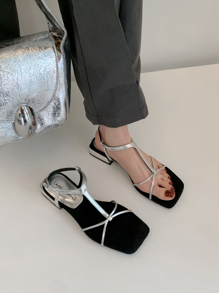 Karin Luna Bestseller Popular Featured products a Large Number of Spot Goods  Comes with data included  Thin Strap T Word Sandals