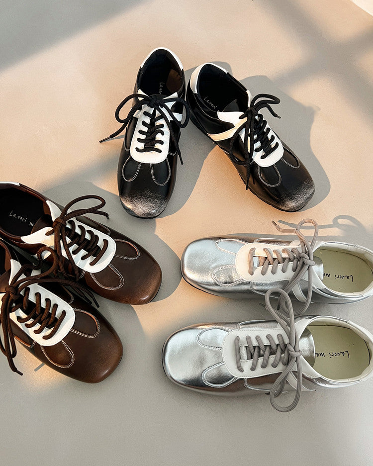 Karin Luna Casual Shoes Series~ Spot Goods Spot Goods Hot-selling Lace-up Hidden Heel Deep Mouth Single Shoes
