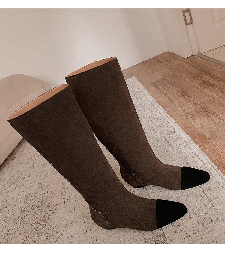 Karin Luna Color Block Inner Height Increase Mid-Calf Boots