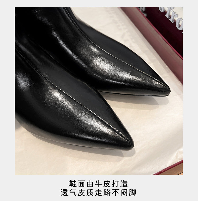 Karin Luna In Stock In Stock    Stunning Elegant Style Kitten Heel Straight Long Boots