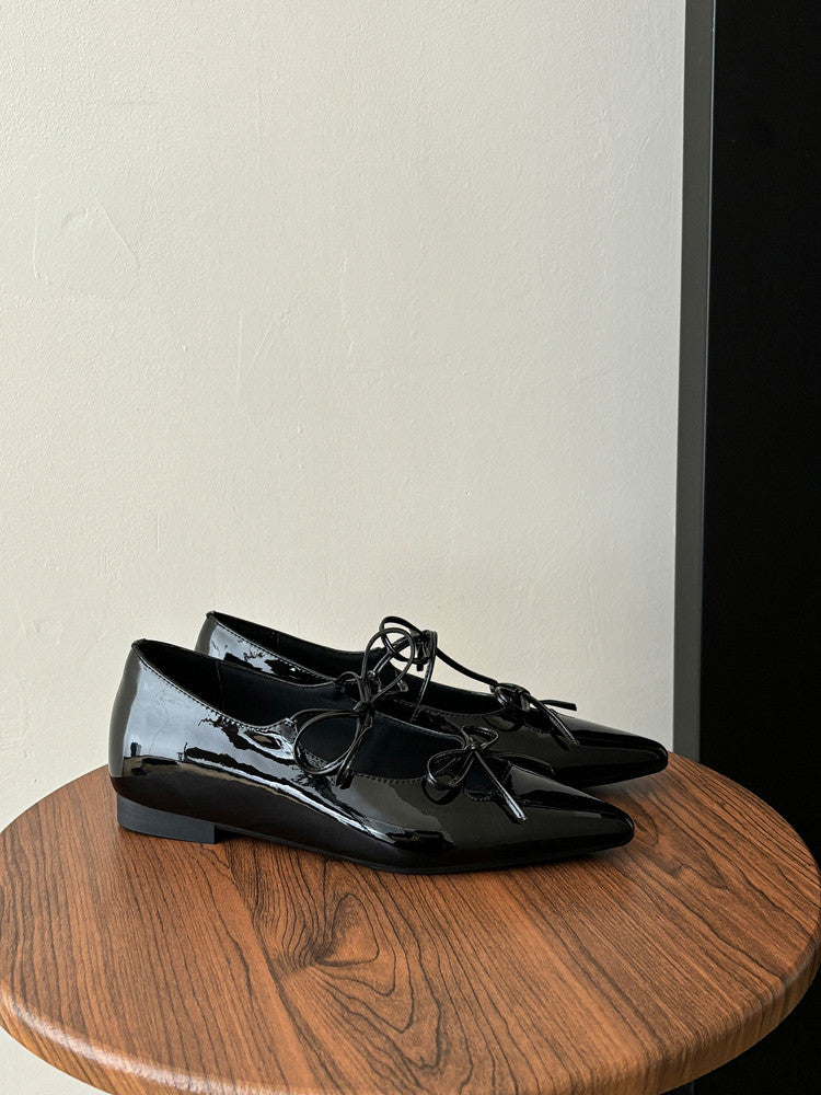 Karin Luna In Stock Spot Goods  Hot-selling Element Bowknot Square Toe Pointed Toe Single Shoes