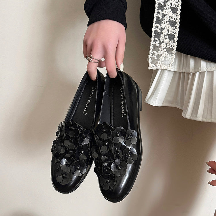 Karin Luna Casual Shoes Series~  Spot Goods In Stock Floral British Style Deep Mouth Single Shoes