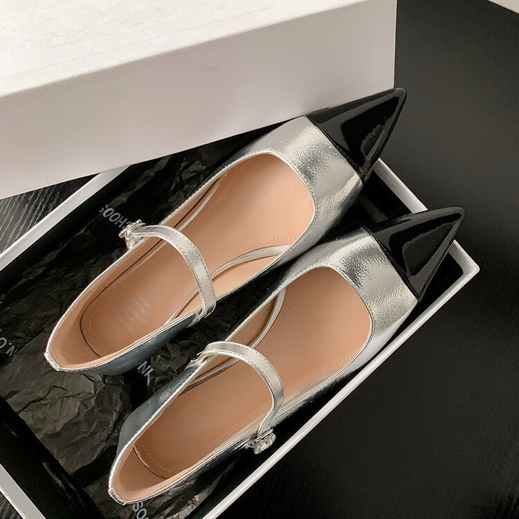 Karin Luna In Stock  Spot Goods In Stock  Classic Color Block Pointed Toe Hot-Selling Elegant Stiletto Pumps