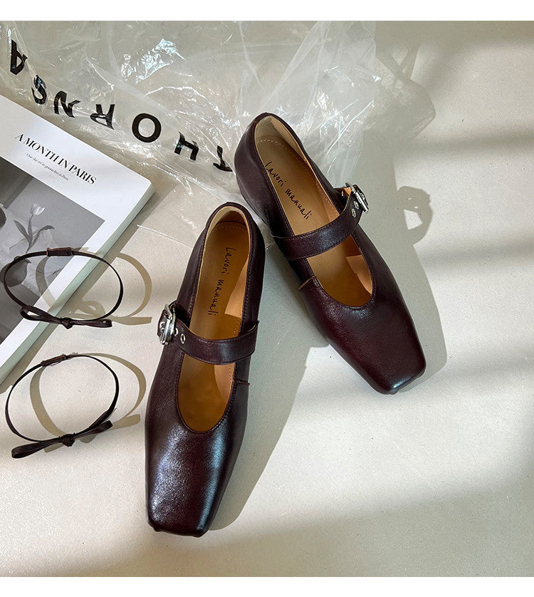 Karin Luna In Stock Spot Goods  Square Toe Internal Height Increase Detachable Bowknot