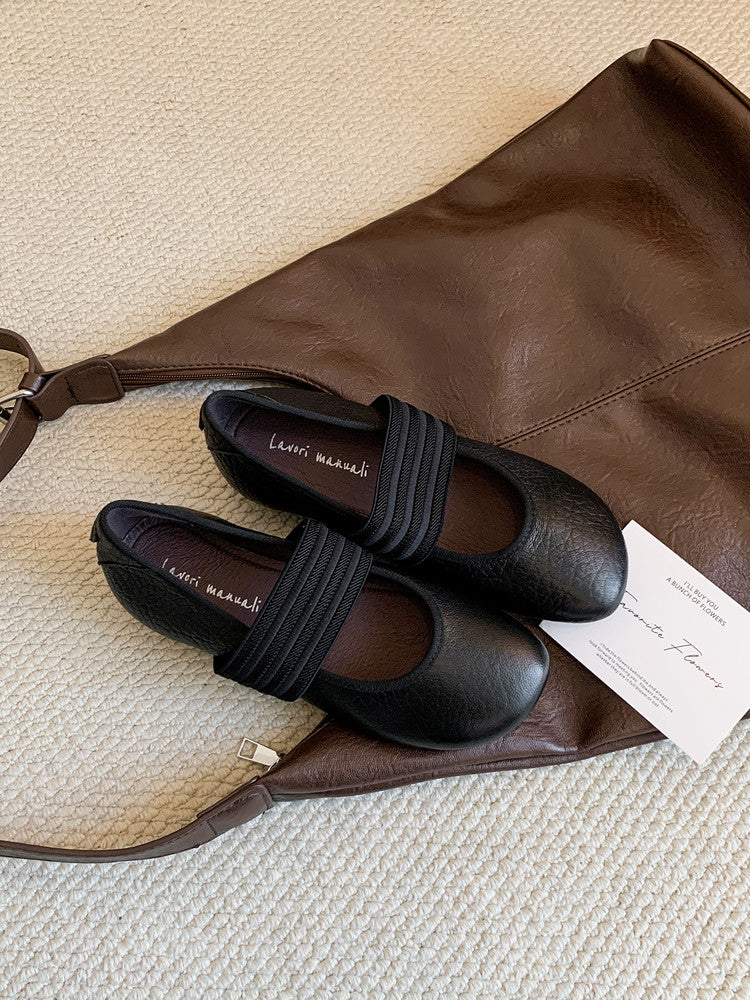 Karin Luna Full Layer Inside and Out~Basic Versatile Hidden Heel Granny Flats