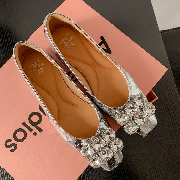 Karin Luna High Quality Low Price ！Hot-selling Fasteners Full leather inside and out Trendy Plaid Fabric Super Beautiful Flat Cowhide Shoes