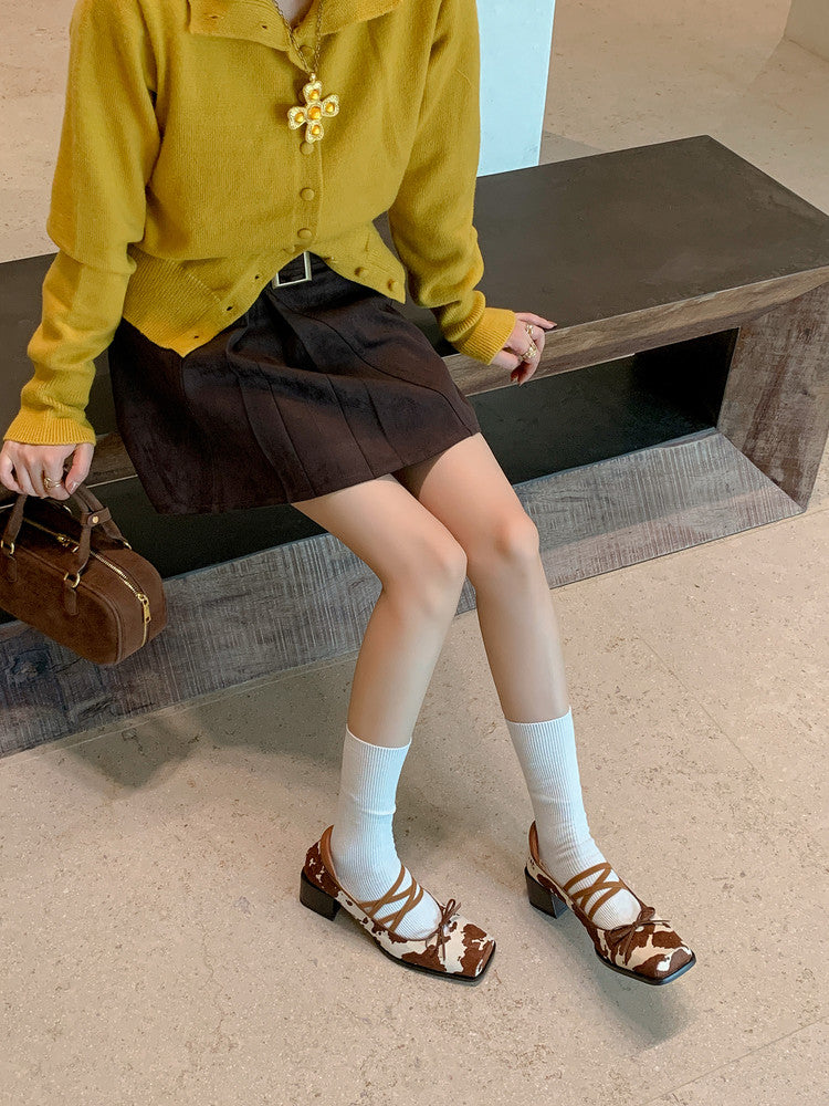 Karin Luna Hot Item Hot Item Xiaohongshu Hot Item  Comes with Bowknot Mary Jane Flats
