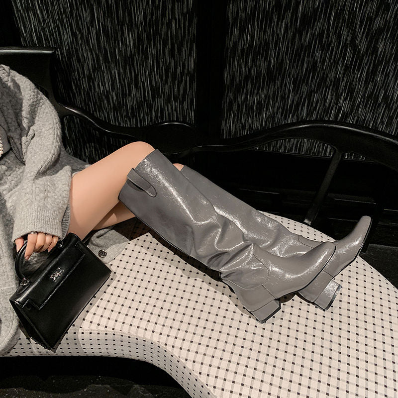 Karin Luna In Stock In Stock Classic Slip-On Straight Long Boots