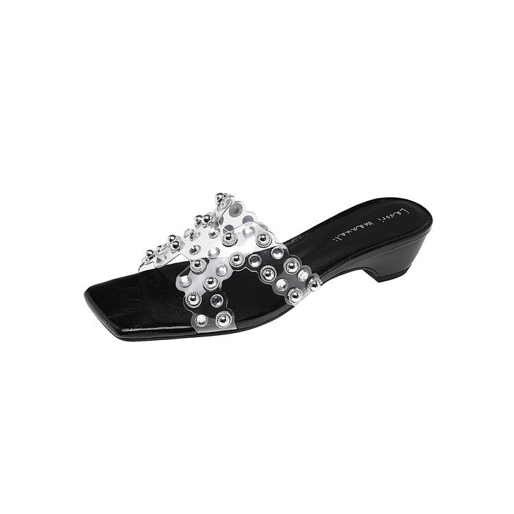 Karin Luna In Stock Spot Goods Classic versatile transparent sequin slippers