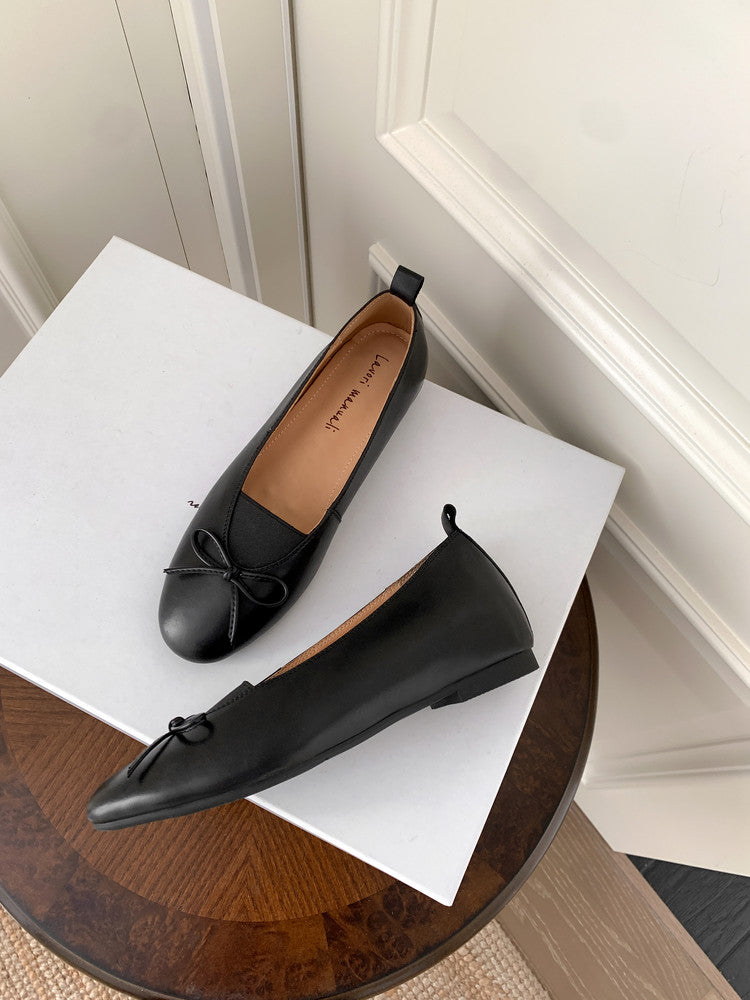 Karin Luna Full Layer Inside and Out~Basic Versatile Bow Hidden Heel Shoes