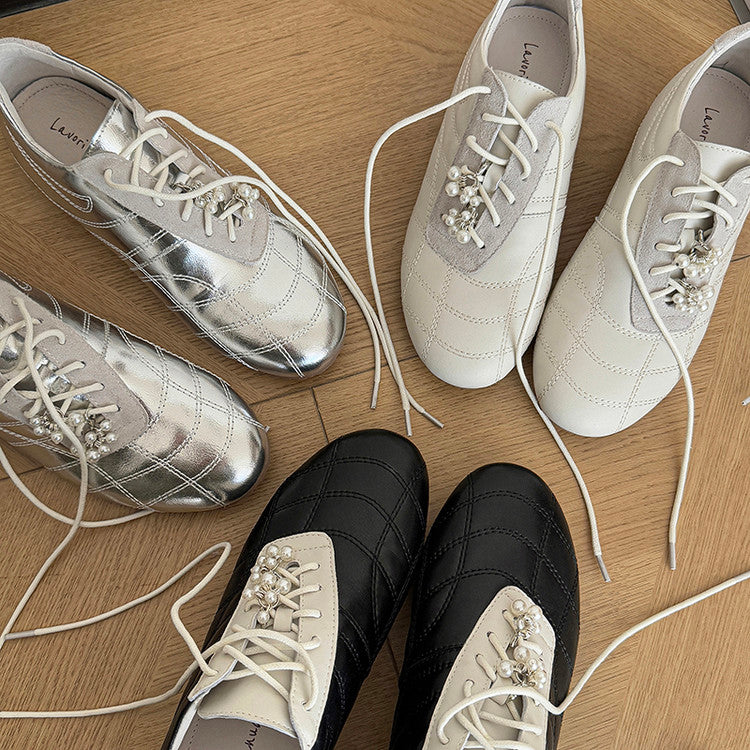 Karin Luna Casual Shoes Series~  In stock Xiaohongshu Hot-Selling Lace-Up Thick-Soled Deep Mouth Single Shoes