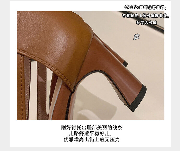 Karin Luna Hot-Selling Retro Big Item Big Goods Available for sale all seasons French-style Hollow Out Single Shoes Full leather inside and out