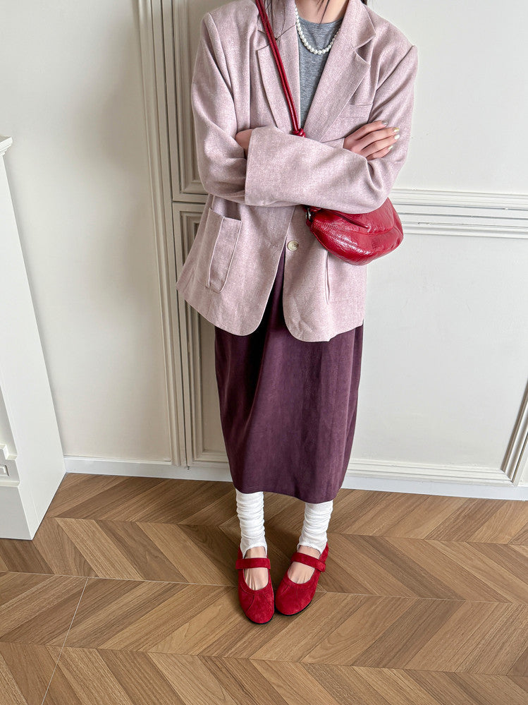 Karin Luna Casual Shoes Series~  In Stock In Stock Magic Tape Round Toe Internal Height Increase Single Strap Flats
