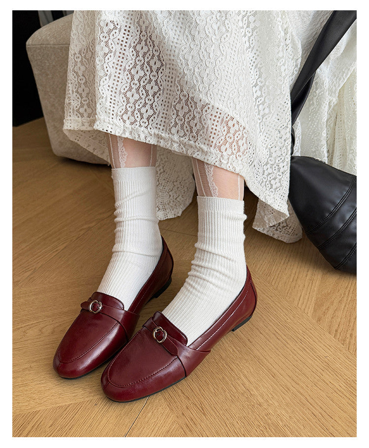 Karin Luna In Stock Spot Goods Basic Versatile British Style Single Shoes