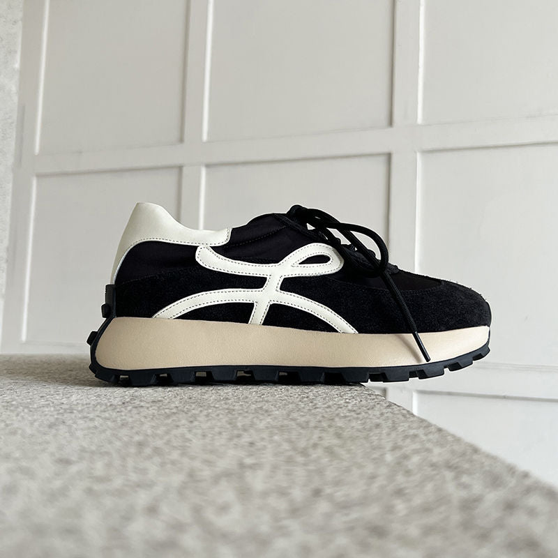 Karin Luna Casual Shoes Series~  In Stock Hot-Selling Versatile Lace-Up Thick-Soled Deep Mouth Single Shoes