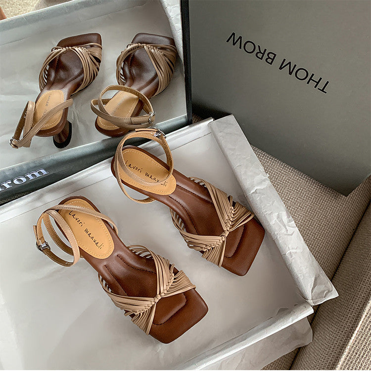 Karin Luna Handwoven Vacation Style~In stock Casual Versatile Sandals