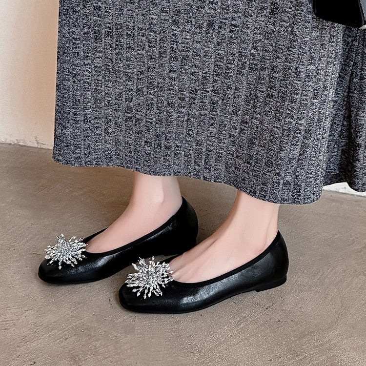 Karin Luna Full Leather Inside and Out~Gorgeous Fireworks Flat Granny Shoes