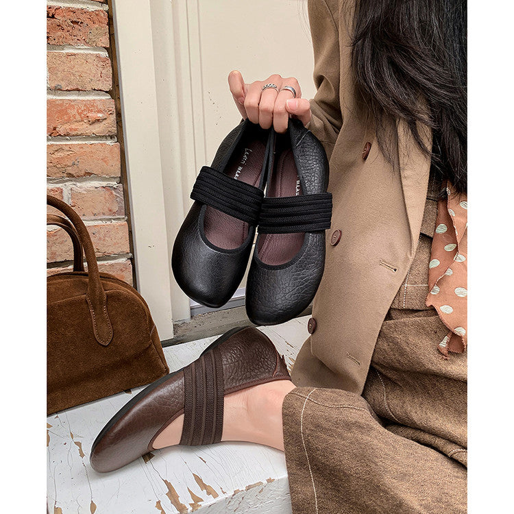 Karin Luna Full Layer Inside and Out~Basic Versatile Hidden Heel Granny Flats