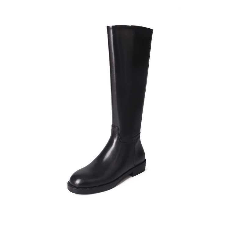 Karin Luna In Stock In-stock Basic Classic Timeless Round Toe Casual Riding Boots