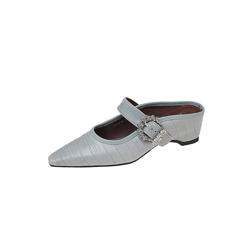 Karin Luna In Stock Spot Goods Full Layer Rhinestone Exquisite Closed-Toe Slippers