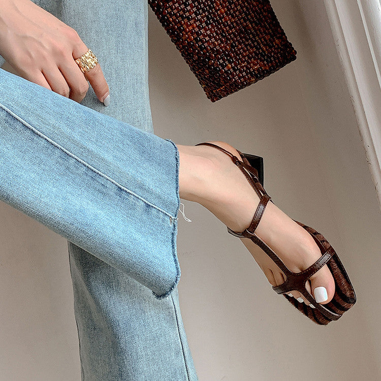 Karin Luna In Stock Spot Goods Vacation style t Strappy Open-Toe Flat Sandals