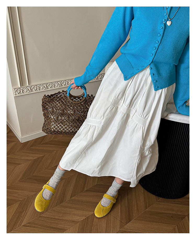 Karin Luna Casual Shoes Series~  In Stock In Stock Magic Tape Round Toe Internal Height Increase Single Strap Flats
