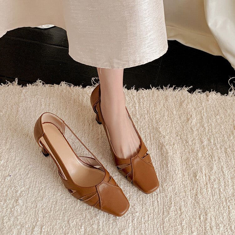Karin Luna Hot-Selling Retro Big Item Big Goods Available for sale all seasons French-style Hollow Out Single Shoes Full leather inside and out
