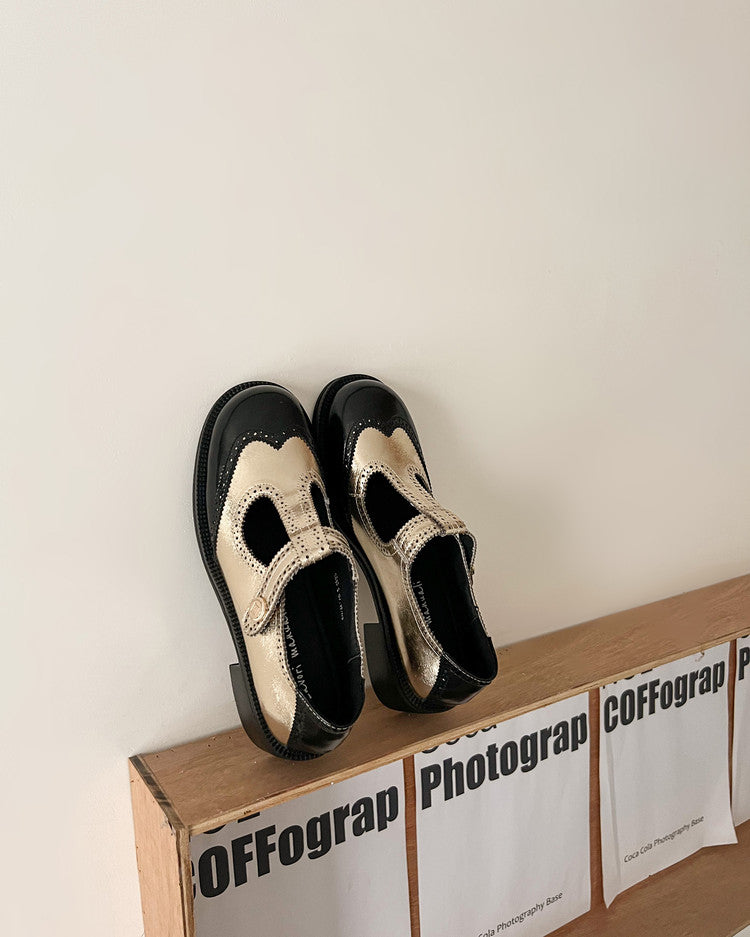 Karin Luna In Stock Spot Goods  Color Matching t Round Toe British Style Single Shoes