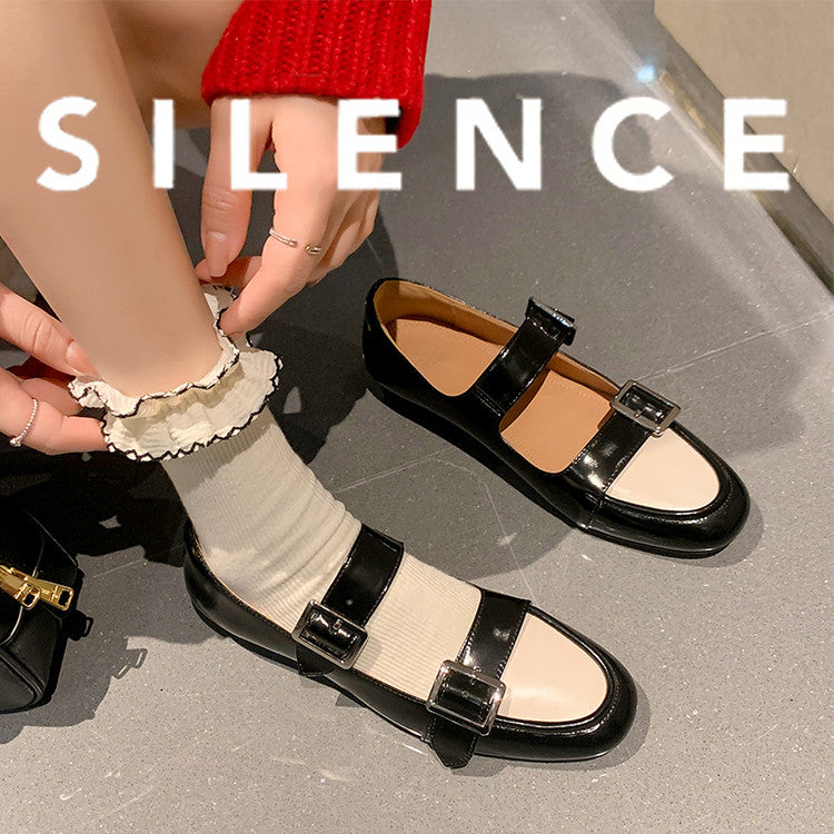 Karin Luna In Stock Spot Goods One-Strap Height-Increasing Belt Buckle Single Shoes