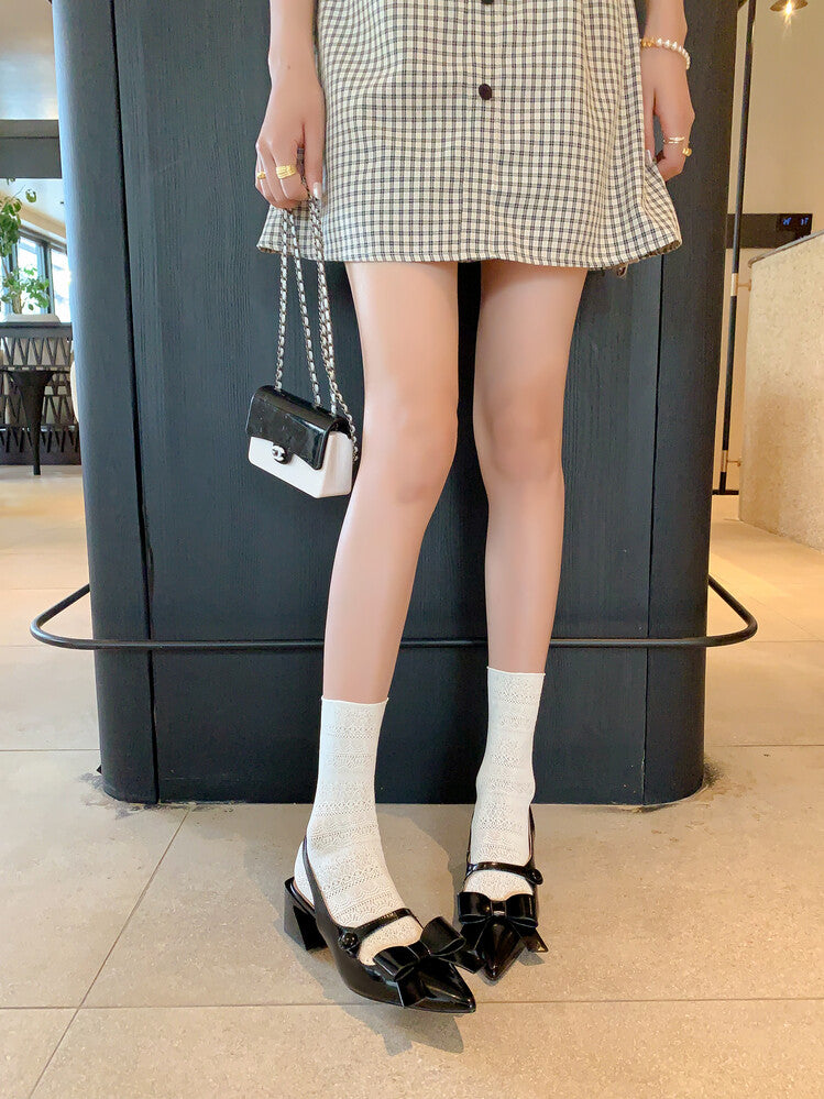 Karin Luna In Stock Spot Goods  Hot-Selling Closed-Toe Sandals  Full leather inside and out Sweet Bow