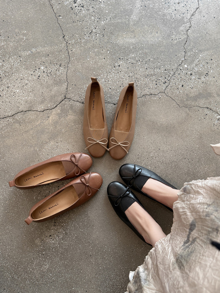 Karin Luna Full Layer Inside and Out~Basic Versatile Bow Hidden Heel Shoes