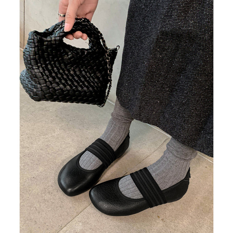 Karin Luna Full Layer Inside and Out~Basic Versatile Hidden Heel Granny Flats