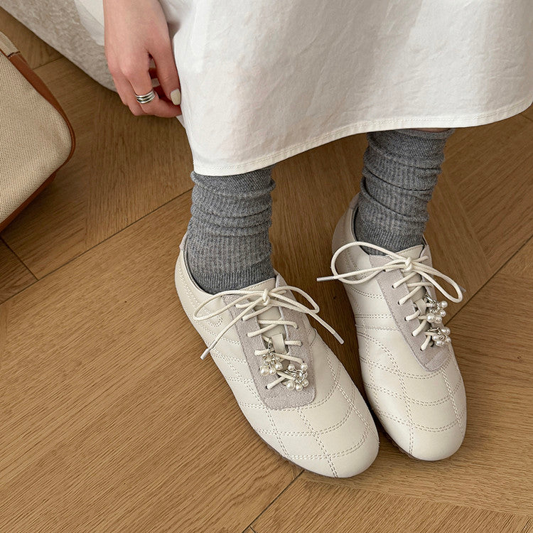 Karin Luna Casual Shoes Series~  In stock Xiaohongshu Hot-Selling Lace-Up Thick-Soled Deep Mouth Single Shoes