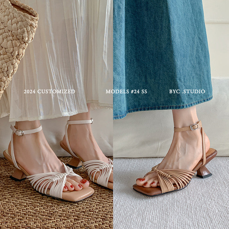 Karin Luna Handwoven Vacation Style~In stock Casual Versatile Sandals