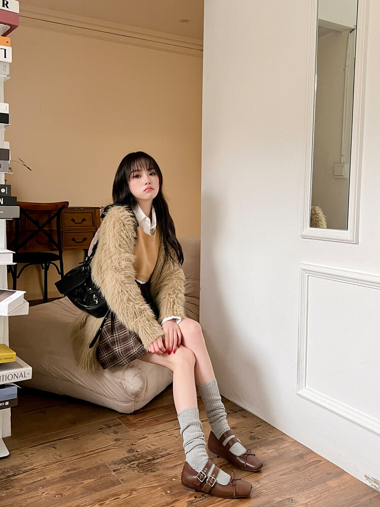 Karin Luna Future Sense silver~Spot Goods Spot Goods Hot-selling Bowknot Retro Belt Buckle Ballet Mary Jane Shoes