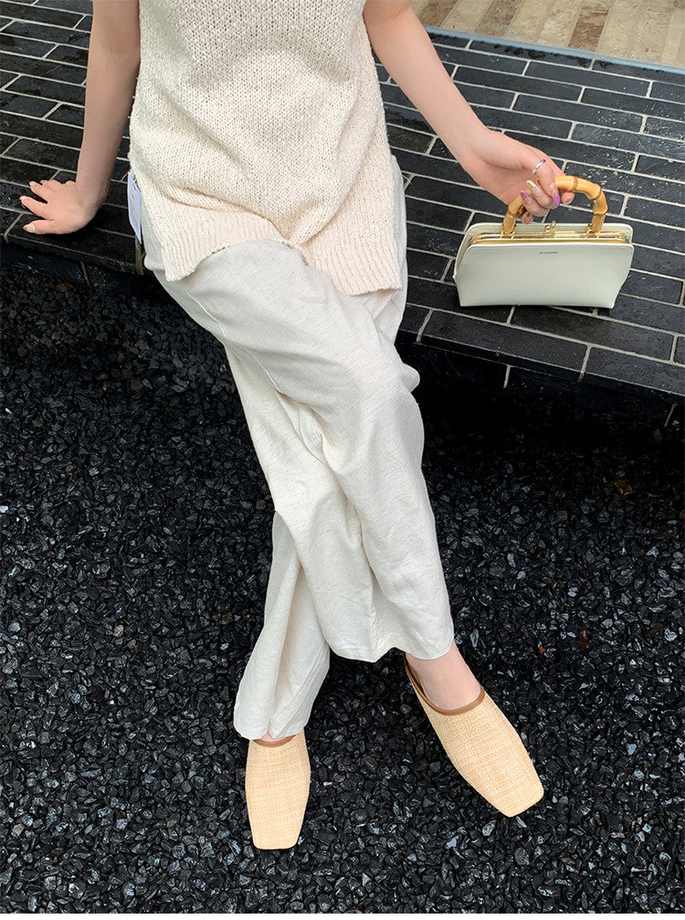 Karin Luna In Stock Spot Goods Baotou Vacation Style Height-Increasing Slippers