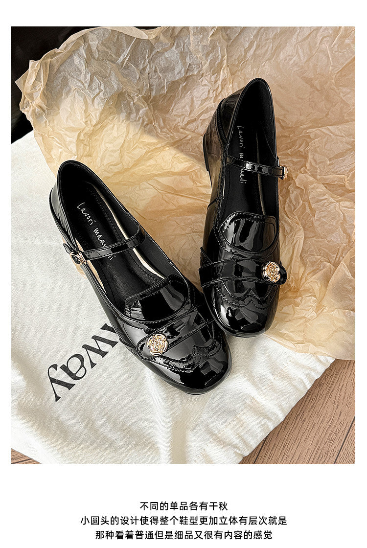 Karin Luna In Stock In Stock Vintage Mary Jane Series·Single Strap Flats