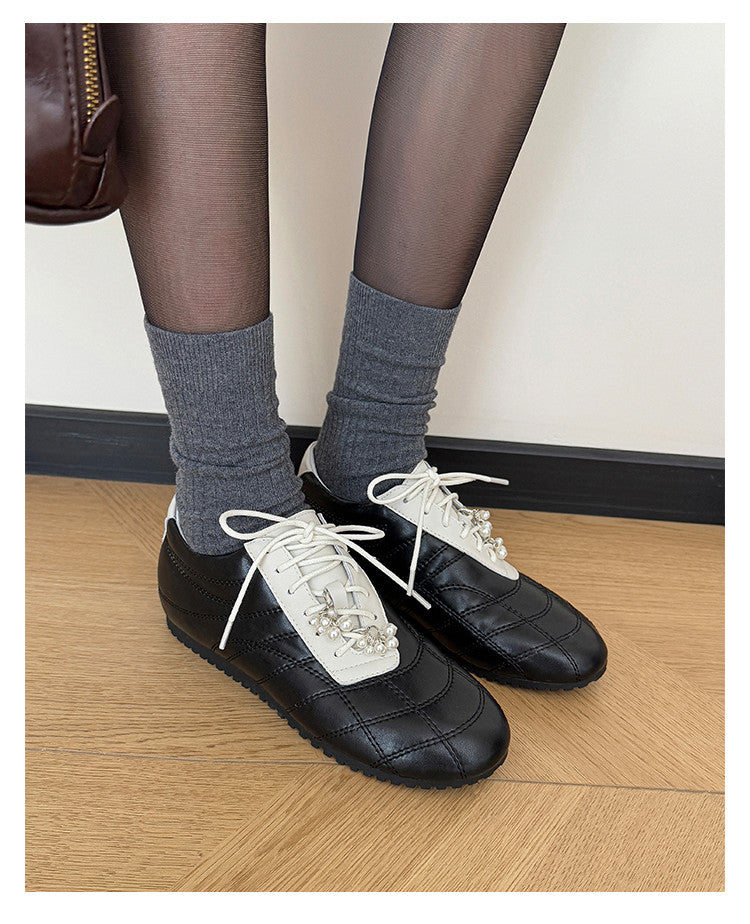 Karin Luna Casual Shoes Series~  In stock Xiaohongshu Hot-Selling Lace-Up Thick-Soled Deep Mouth Single Shoes