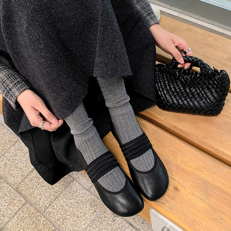 Karin Luna Full Layer Inside and Out~Basic Versatile Hidden Heel Granny Flats