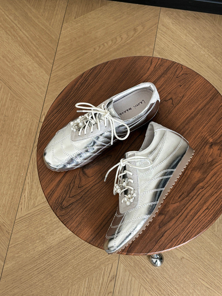 Karin Luna Casual Shoes Series~  In stock Xiaohongshu Hot-Selling Lace-Up Thick-Soled Deep Mouth Single Shoes