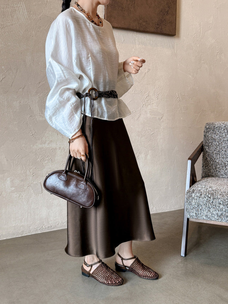 Karin Luna In Stock Spot Goods  Resort Style Series~Casual woven closed-toe flat sandals