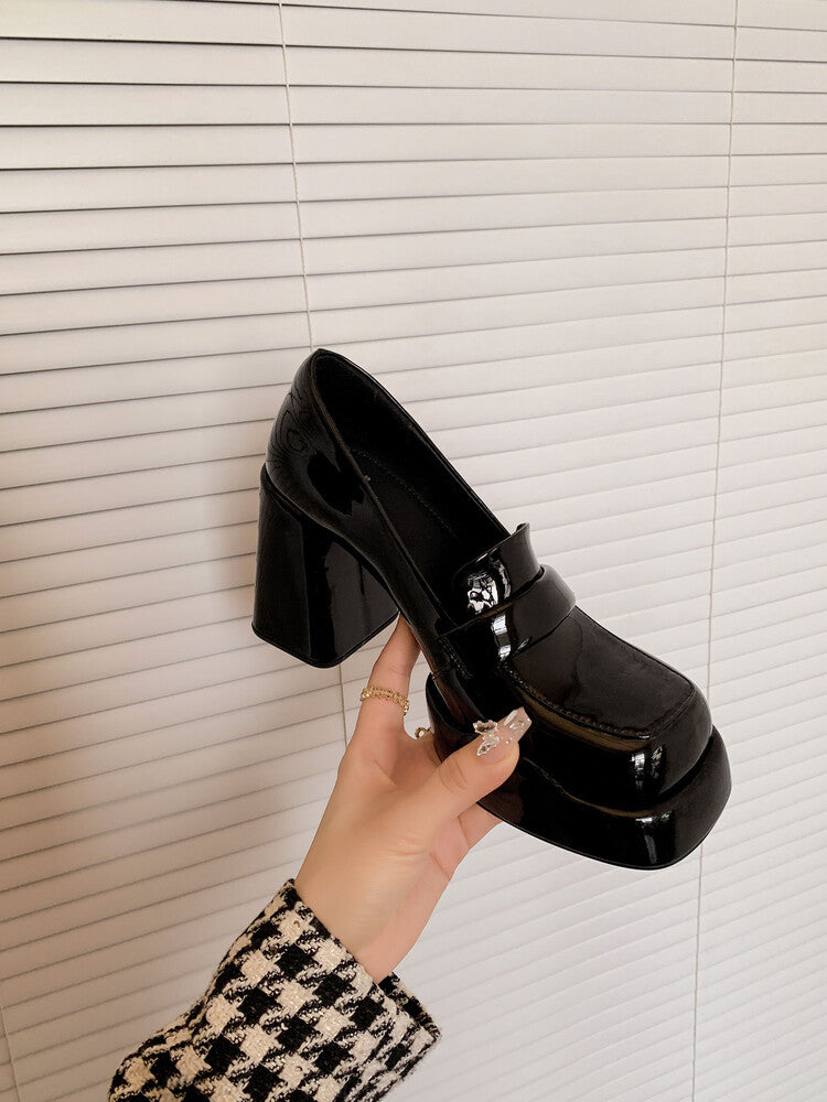 Karin Luna ck Popular Hot Girl Red high heels Full leather inside and out Cow Patent Leather Super High Heel
