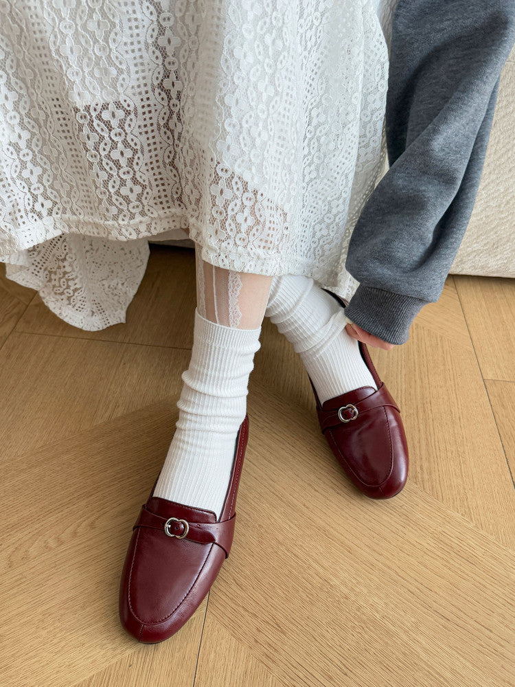Karin Luna In Stock Spot Goods Basic Versatile British Style Single Shoes