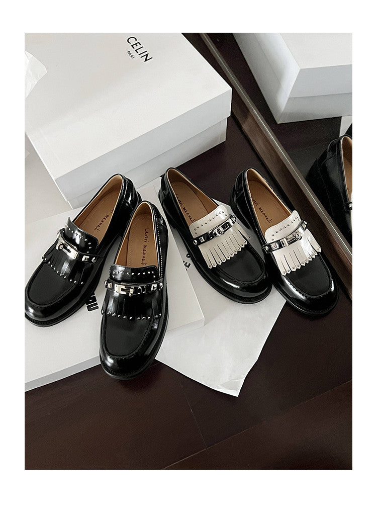 Karin Luna Casual Shoes Series~ Spot Goods Spot Goods Hot-selling Tassel Element Small Gold Buckle Single Shoes