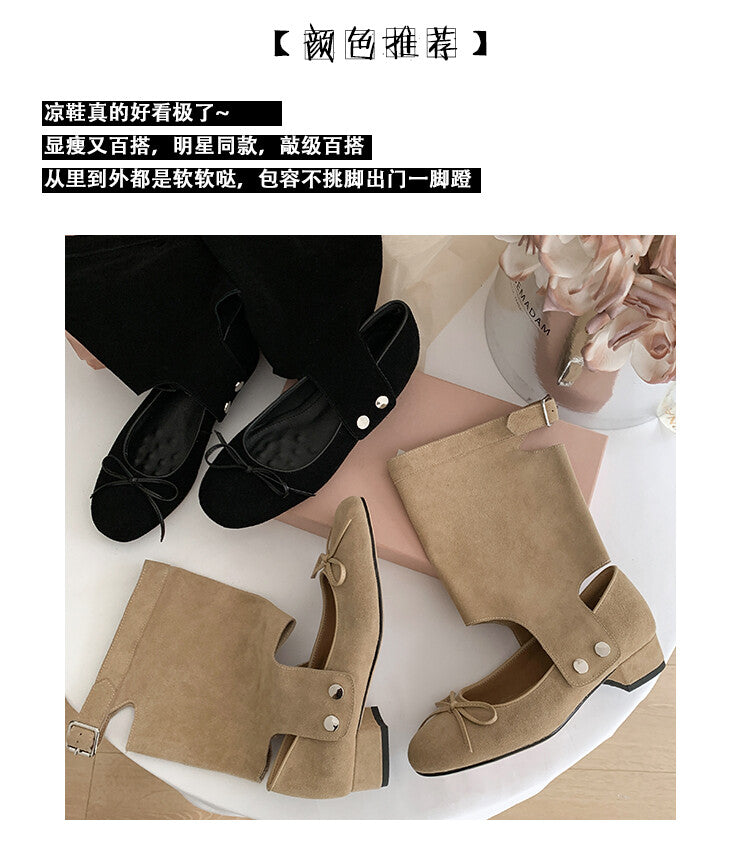 Karin Luna In Stock  Summer  Popular  Detachable Two-Way Vintage Mary Jane Plus Tube Long Boots