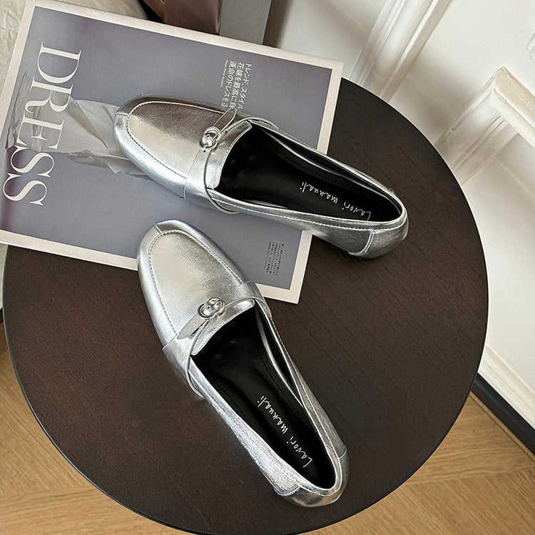 Karin Luna In Stock Spot Goods Basic Versatile British Style Single Shoes
