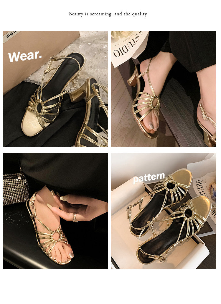 Karin Luna In Stock In Stock  Always in stock Classic French Style Open Toe High Heel Sandals