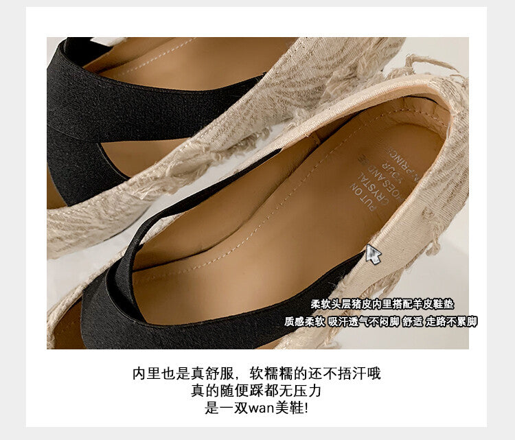 Karin Luna Chinese Pop is the Top Flow~ Orchid Pavilion Preface  New Chinese Style National Aesthetics Retro Cross Strap Mary Jane Shoes